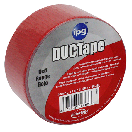 INTERTAPE 1.88" x 20 Yds Red Jobsite General Purpose Duct Tape Colored 6720